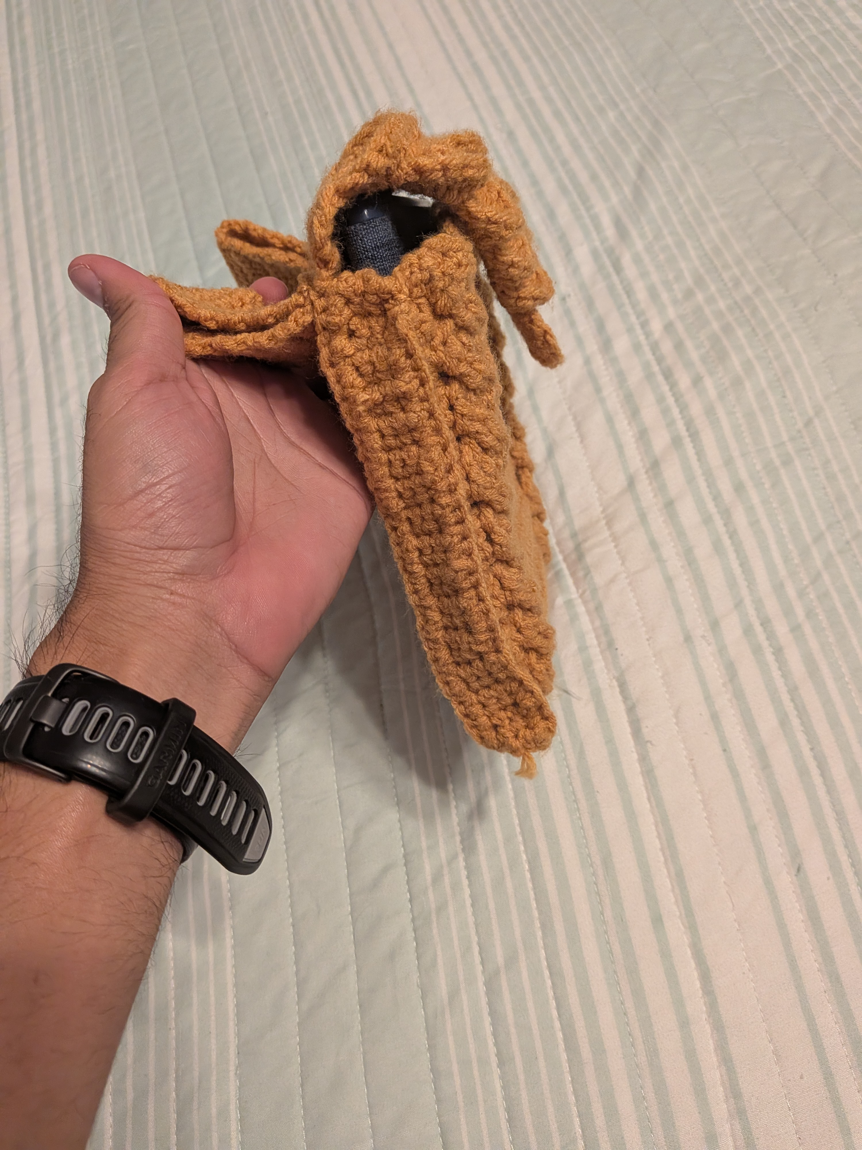 Textured Gold Cable Pouch