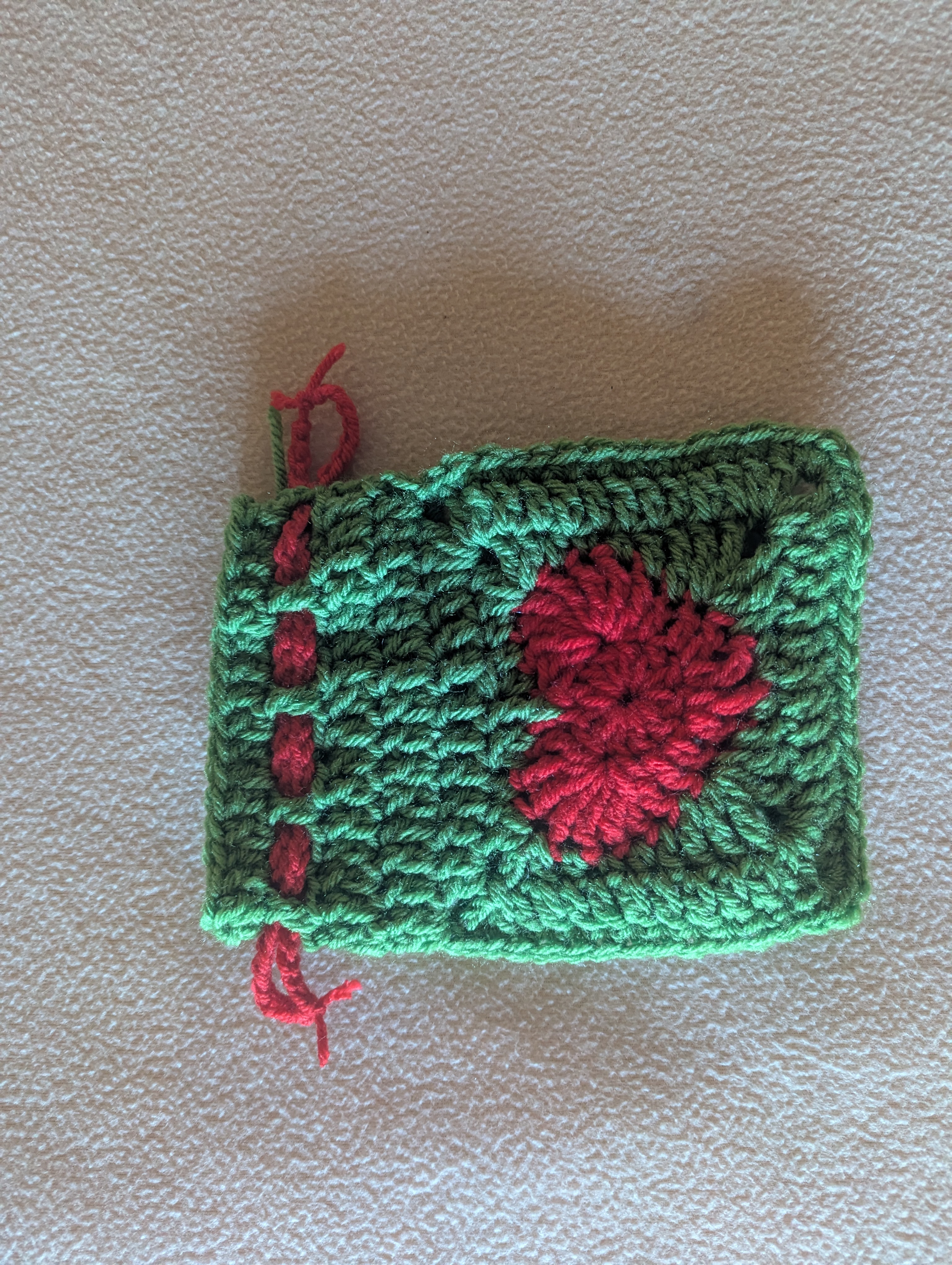 Granny Square Heart Drawstring Bag photo 1